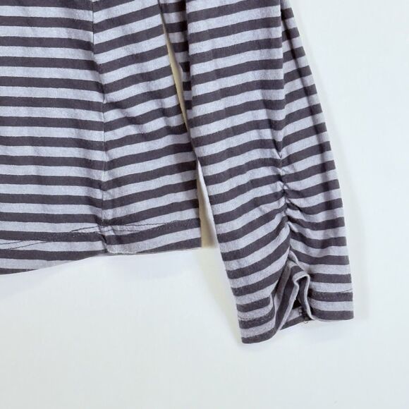 Royal Robbins Two Tone Grey Stripe Pullover Turtleneck Shirt Top Women's Medium - Picture 3 of 6